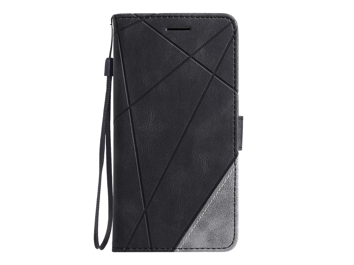 Capa De Couro Sintético Com Costura Que Imita A Pele, Compatível Com Oppo, Com Ppreto - A77s 4g