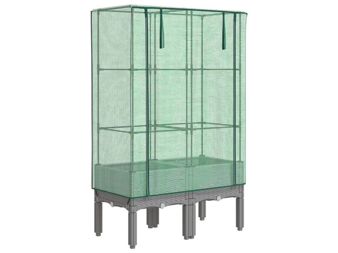 Raised Bed, Raised Beds Vidaxl Cinzeto Polipropileno (80 X 40 X 140 Cm)