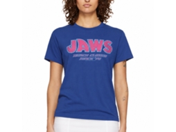 Rockinstone Jaws Movie Beach Closed Solid Royal Adult Shirt Size:l