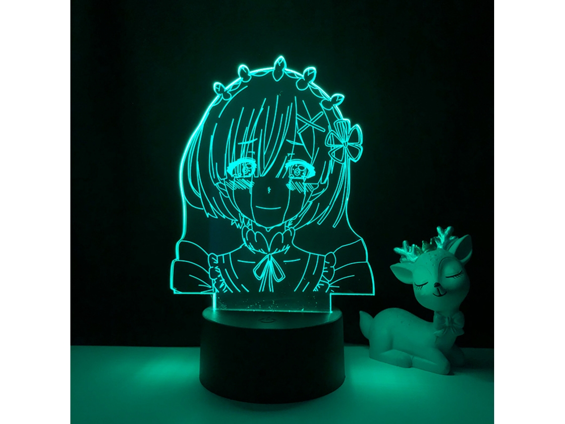 Luminária Noturna Led 3d, Cor Preta, Tema De Anime E Natal, Comando Remoto, Para Quarto, Cabeceira, Sala De Estar E Ambiente Acolhedor