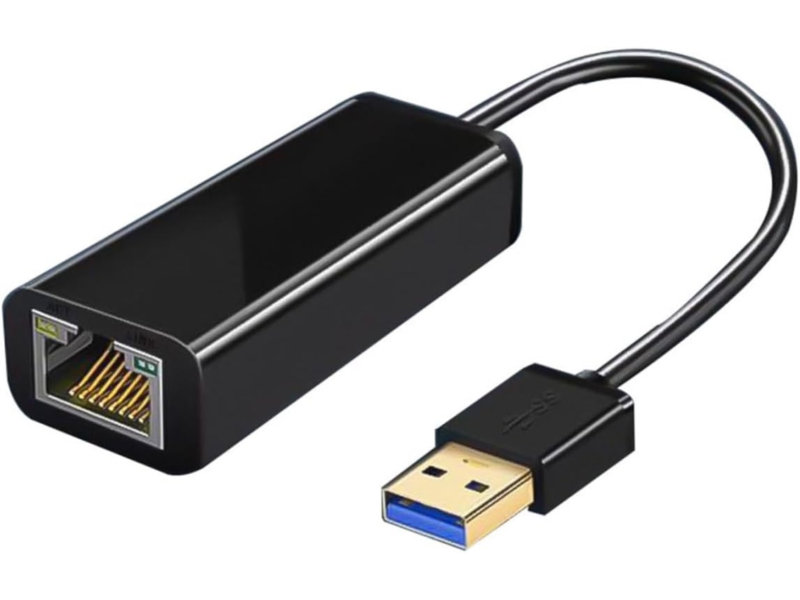 Adaptador De Rede Ethernet Gigabit Usb 3.0 1000 Mbps Preto