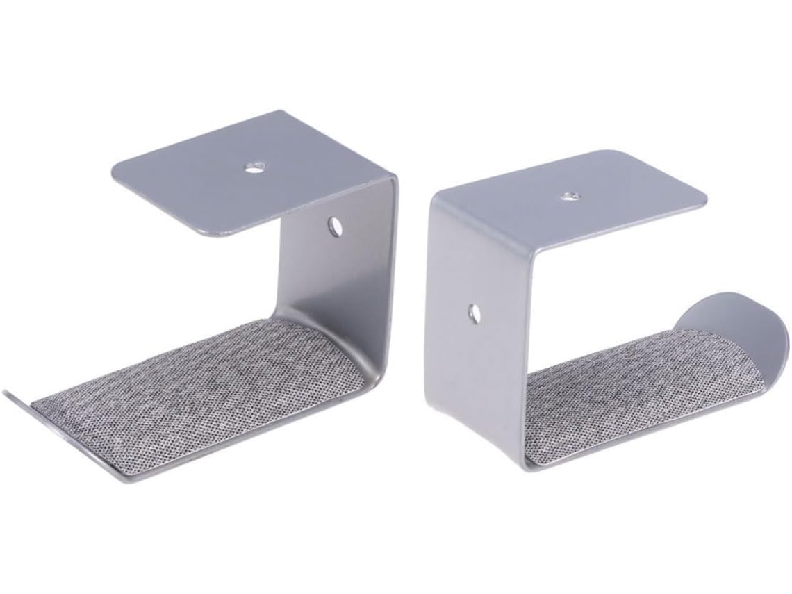Suporte De Parede Para Fones Ouvido Zerodeko Em Metal Prateado, Solução Compacta Para Guardar Fones De Ouvido Embaixo Da