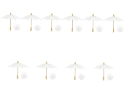 Conjunto De 10 Guarda-chuvas De Algodão Para Casamento