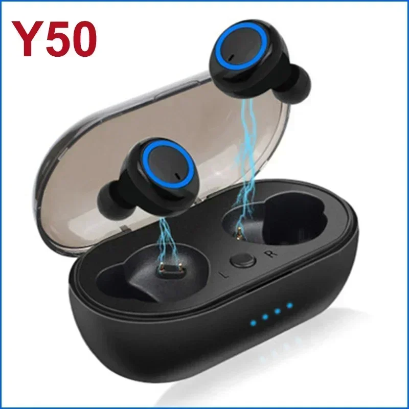 Fones De Ouvido Bluetooth Intra-auriculares Tws, Estéreo, À Prova D'água E Esportivos (preto/azul)