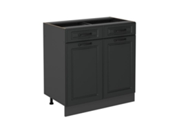 Movel de cozinha R-Line, 80cm sem PT, Antracite camponês, Antracite, Vicco