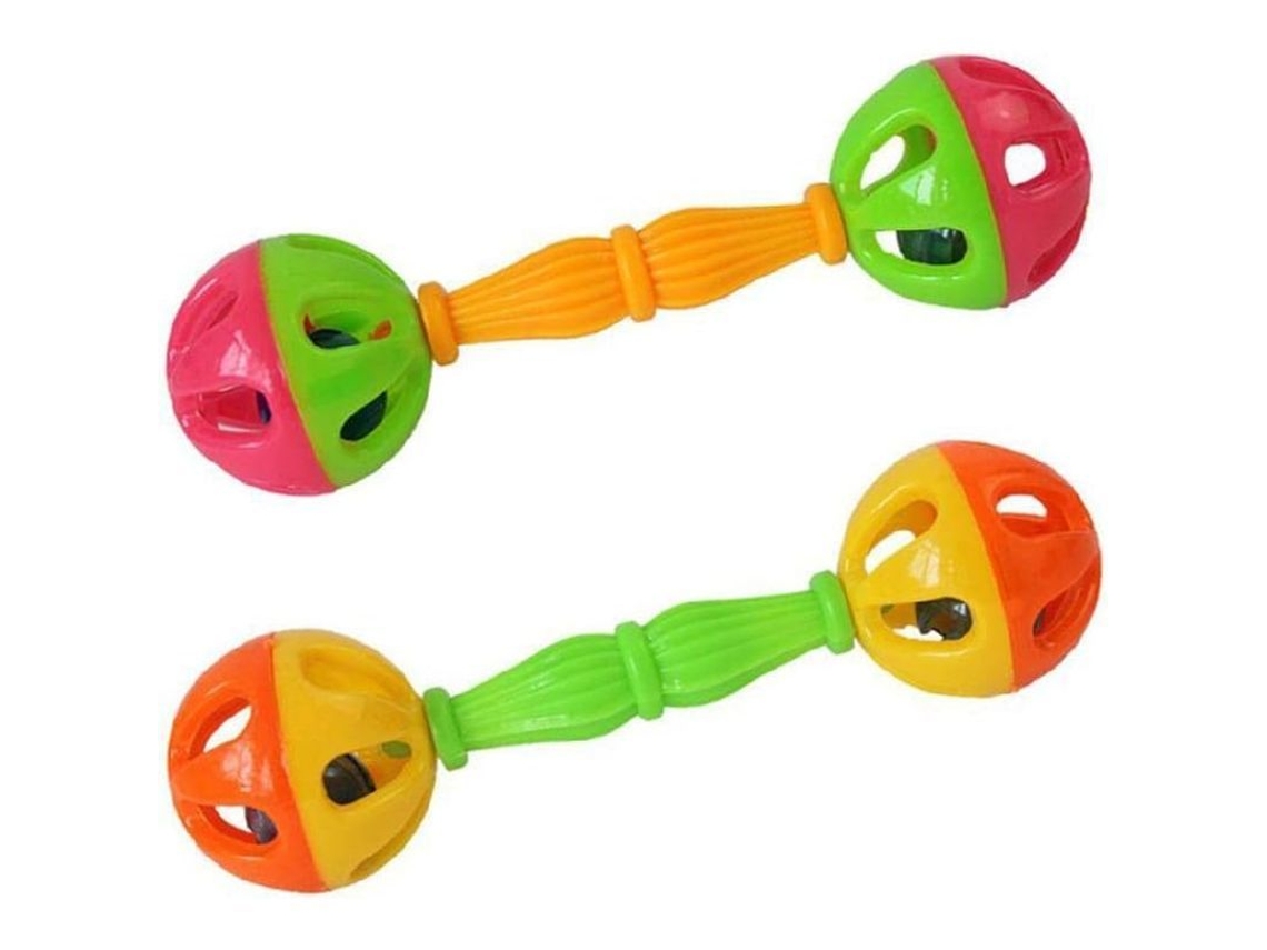 2026 brinquedo Interativo de Sonaja para Papagaios Brinquedo de Mastigação em Plástico Durável Suprimento para Aves Cor Aleatória 2pcs