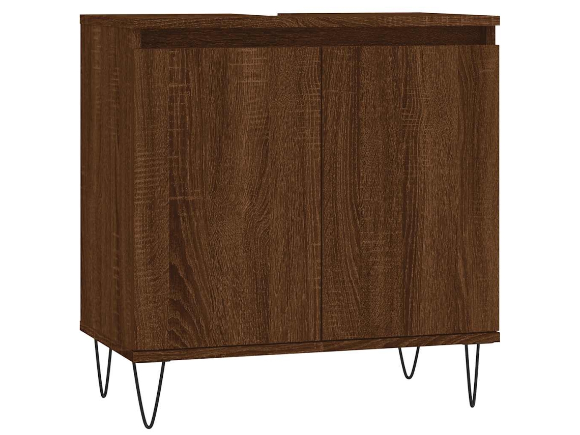 Bathroom Cabinet, Bathroom Cabinets Vidaxl Marrom Madeira Processada (n/a)