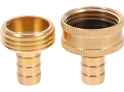 Conexão De Mangueira Jardim Latão 1/2", Rosca Externa
