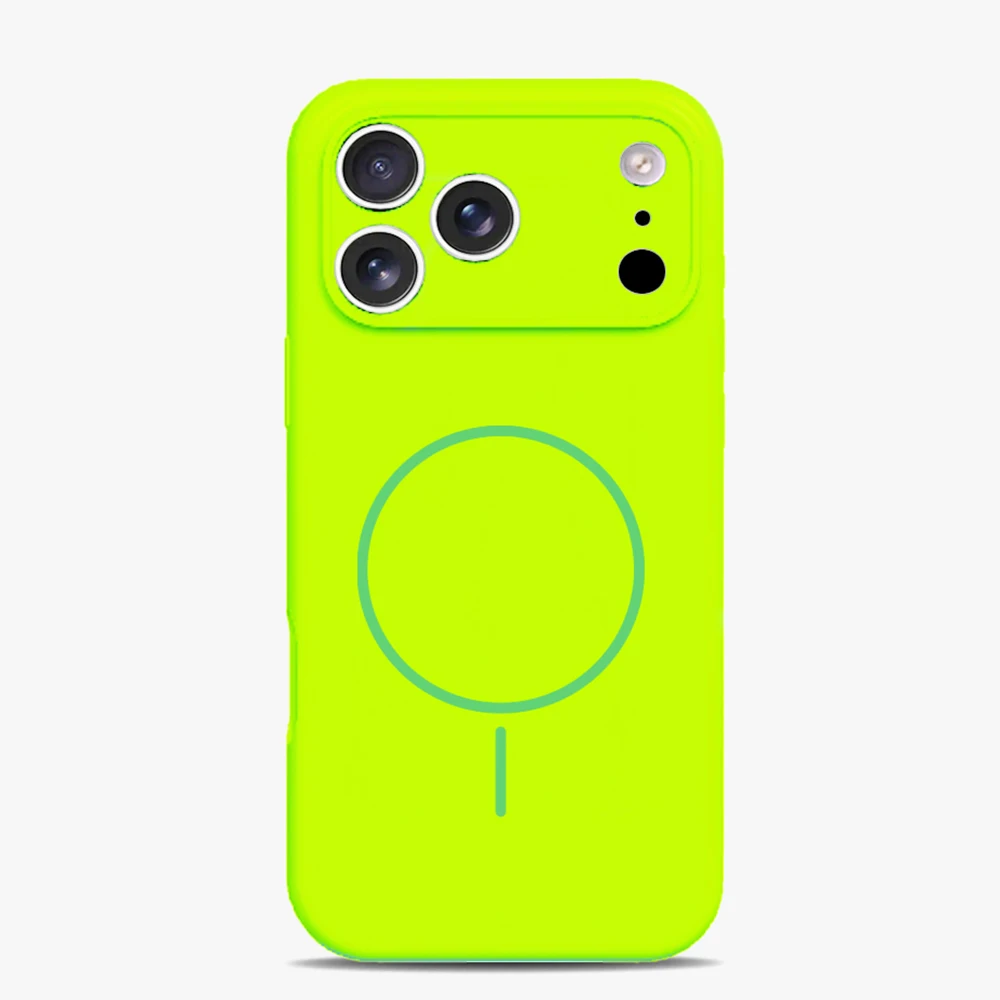 Capa De Celular Magsafe De Silicone Líquido Para Iphone 17 (verde)