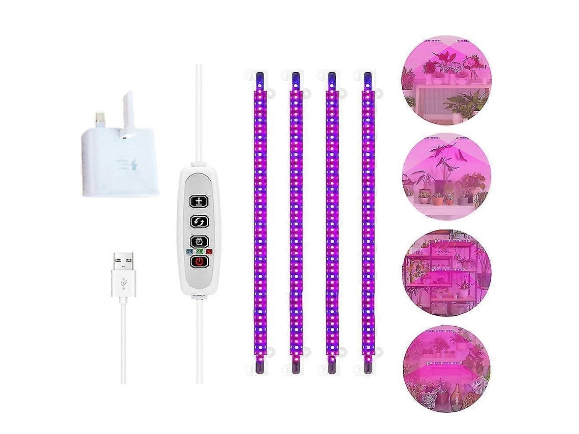 Lurelia Lâmpada Led Para Plantas 48 Leds, Espectro Completo, Regulável, Com Temporizador