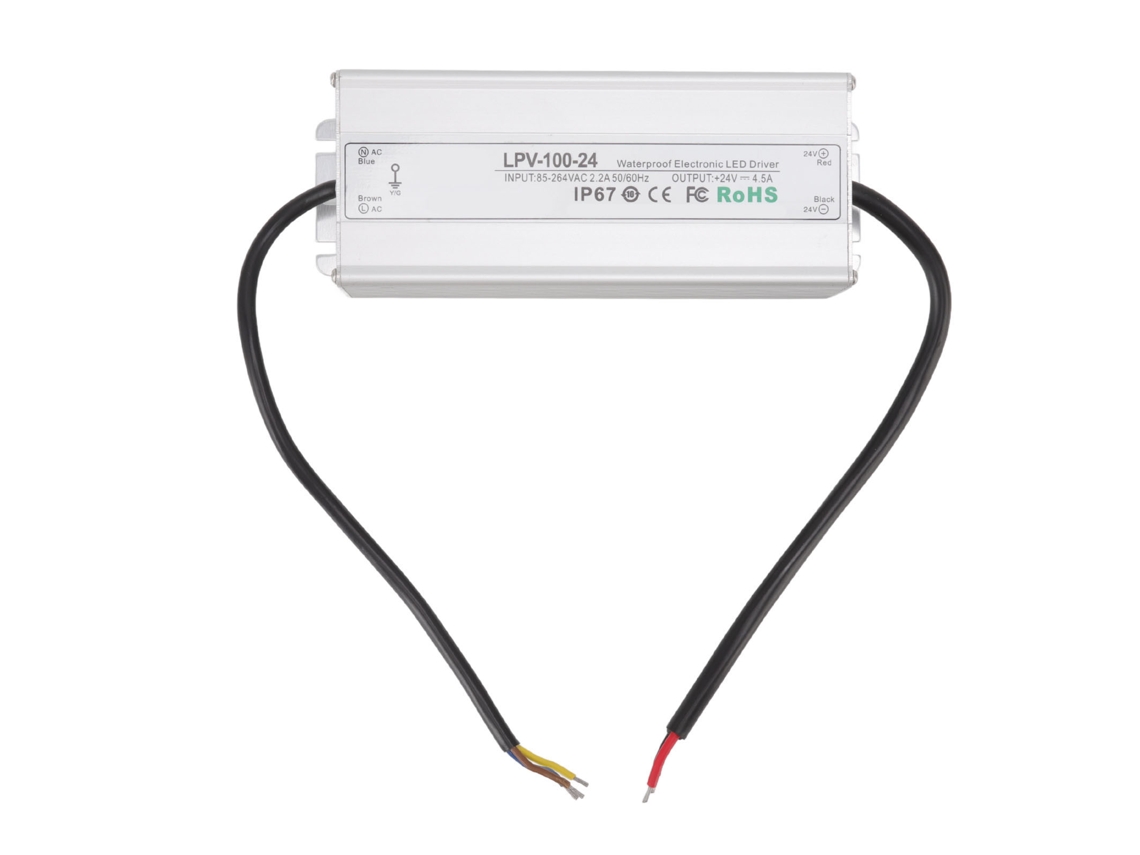 Driver LED Primerox IP67 de 100W 24V 4.5A para iluminação