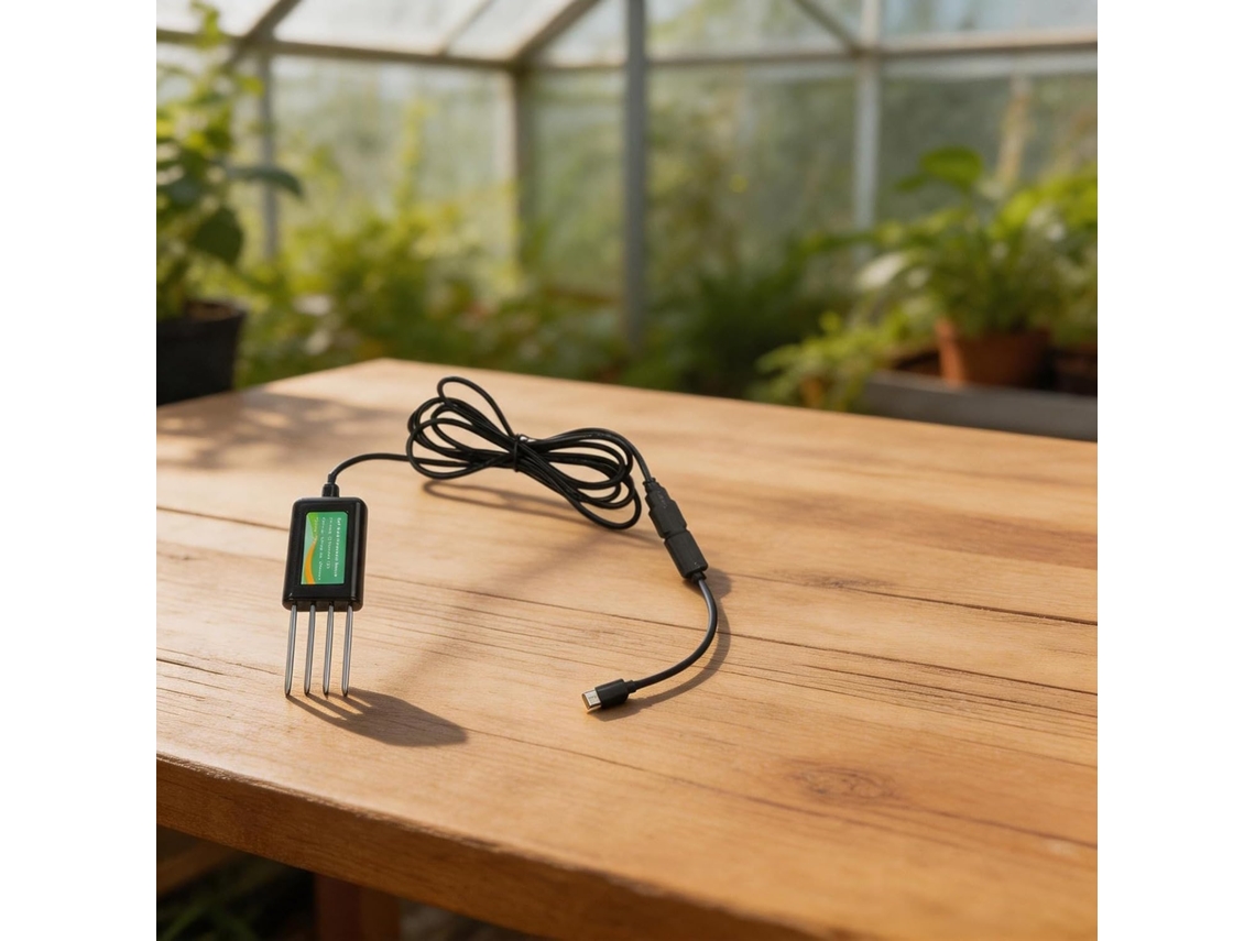 Analisador De Solo Usb 8em 1com Medidor Npk E Ph, Salinidade À Prova D Água Ip68 Sonda Aço Inoxidável 316l