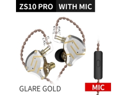 Auriculares SZSMART KZ Zs10 Pro In-Ear 4Ba + 1Dd Híbrido Hifi