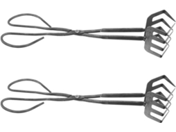 Pinça Multifuncional De Aço Ifundom 2 Peças Para Churrasco E Fogo, Com Pegada Precisa E Robusta Para Carvão, Lenha E