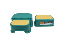 Primerox 3 Peças Degrau para Crianças Plástico Antiderrapante Bordas Suaves para Banheiro Cozinha Verde