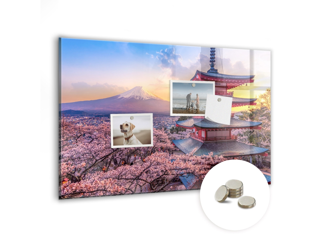 Quadro De Vidro Magnético Arquitetura Japonesa Para O Escritório Espelharte (60x40 Cm)