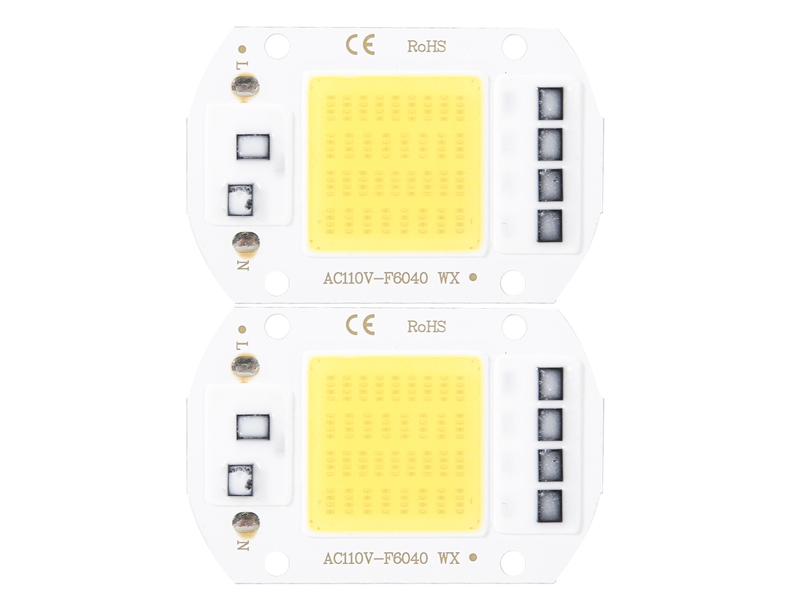 2pcs Chip de Luz Cob Ac110v 50w Fonte de Luz Led Alto Brilho
