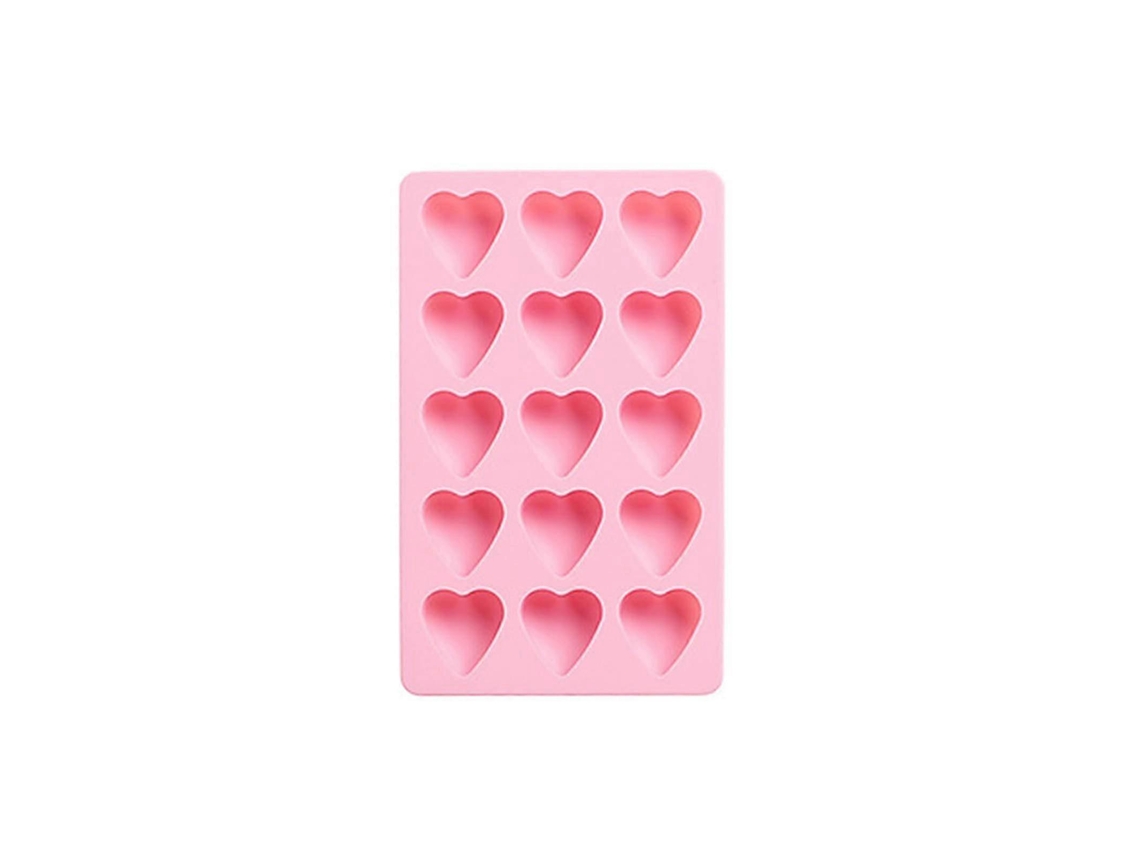 Duas Formas De Silicone Em Formato Coração Para Cubos Gelo, Ideais Para Cozinha, Chocolate, Doces, Cor Rosa