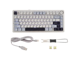 Teclado Bluetooth Dobrável Cinza TAISHENGDA