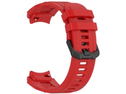 Pulseira de Silicone para Smartwatch AMAZFIT T rex3 Pro 48mm Vermelha PANOONA