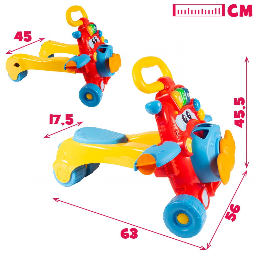 Andador e Motoca Avião Winfun