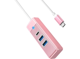 Hub Usb 3.0 Compacto Com Usb-a E Uma Única Porta Usb-c Para