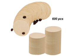 Filtros de papel circulares para café sem tratamento Slowmoose, pacote com 600 unidades
