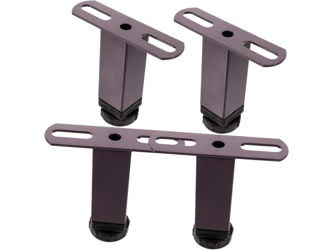 Mobestech Conjunto De 4 Pés Apoio Ajustáveis Para Cama, Elevadores De Estrutura Metal Para Camas Madeira, Fácil