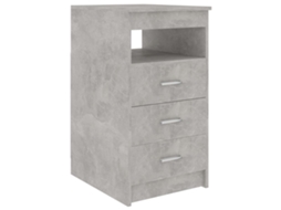 Drawer Cabinet, Drawer Cabinets Vidaxl Cinzeto Madeira Processada (n/a)