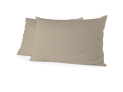 2 Fundas De Almohada De Microfibra 82 G 50 X 70 Cm - Beige