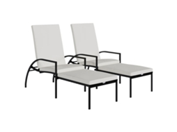 Sun Lounger, Sun Loungers Vidaxl Preto Rattan / Vime (n/a)