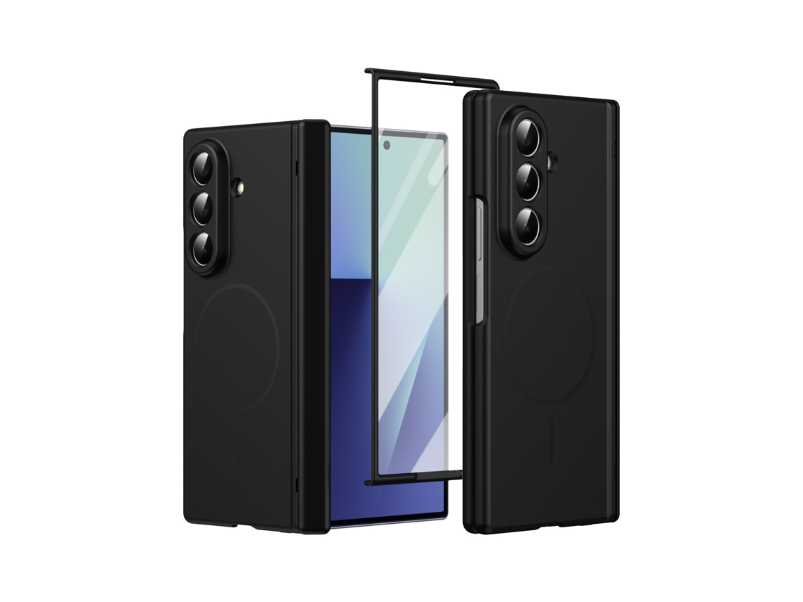 Capa Para Samsung Galaxy Z Fold3 Com Película Protetora Preta Spqment