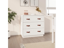 Aparador 80x40x75 cm Madera Maciza de Pino Blanco