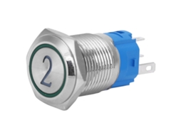 Interruptor Push button Auto redefinível com Luz Indicadora e Marca 2