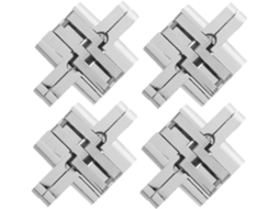 Conjunto De 4 Dobradiças Ocultas Em Miniatura Liga Zinco Para Caixas