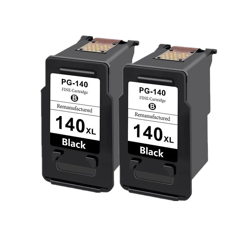 2 Tinteiros Pretos Pg140 Cl141 para Canon Pixma Mg4110 Mg4210 Mg3110 Mg3210 Mg2210 Mg3510 Mg2580 Mg3610 Ip2880 MDUG