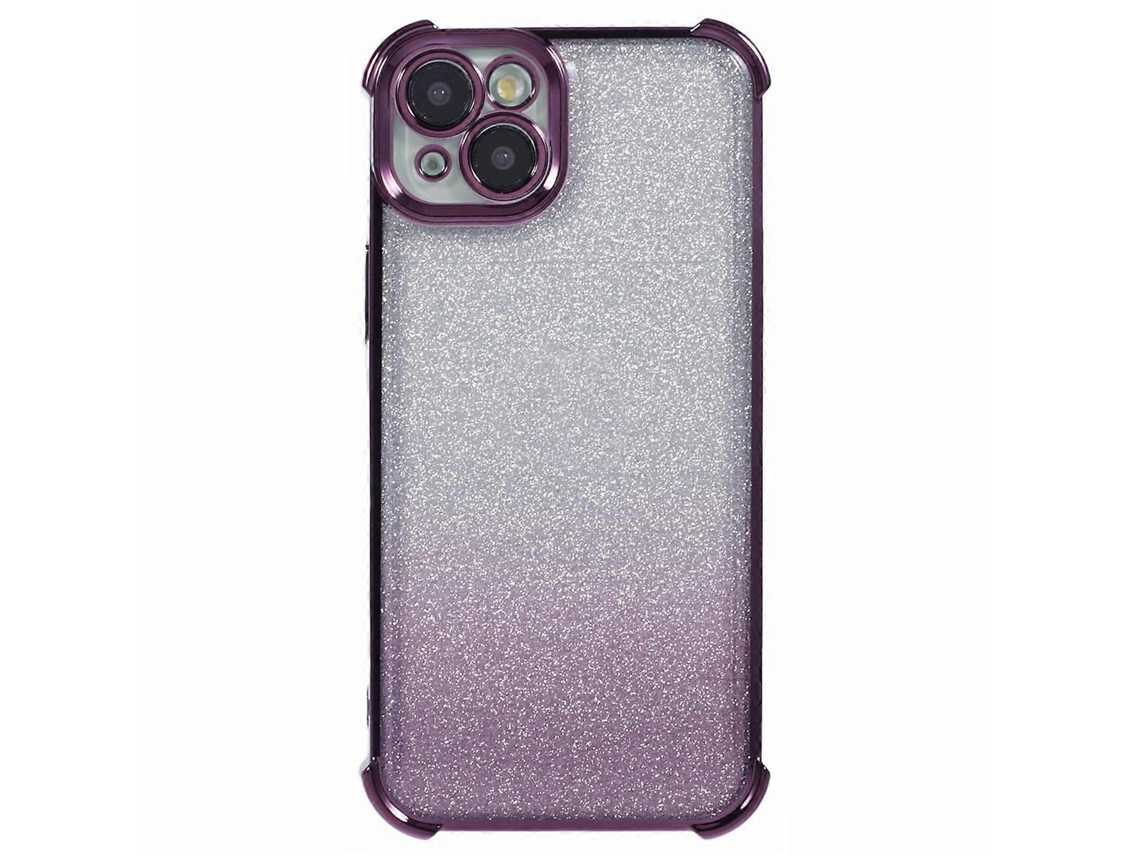Capa De Celular Galvanizada Com Glitter Em Pó E Gradiente De Cor Tpu Para Iphone 13
