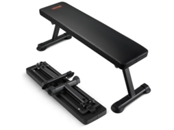 Banco de musculação plano Vevor 116 x 42,5 x 43 cm, preto