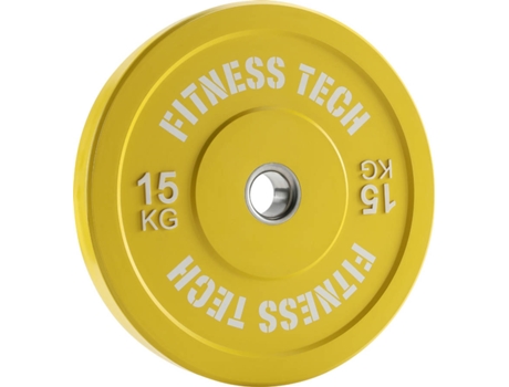 Disco FITNESS TECH Plate Amarelo  (15 kg)