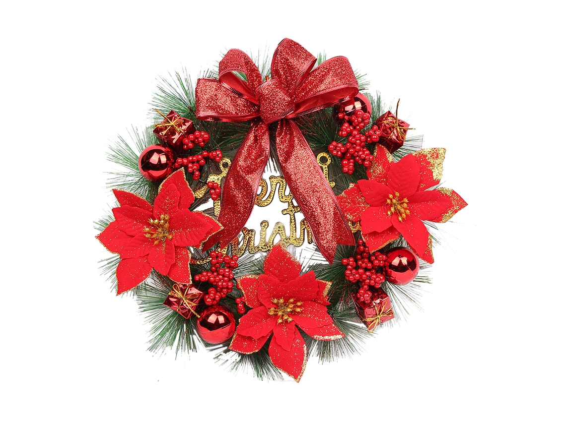 Laxiscreed Presépio De Natal Vermelho Com Laço Artesanal Para Guirlanda De Parque Ou Casa