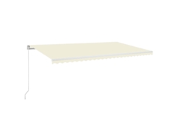 Toldo retrátil manual VIDAXL cor creme (600x350 cm)