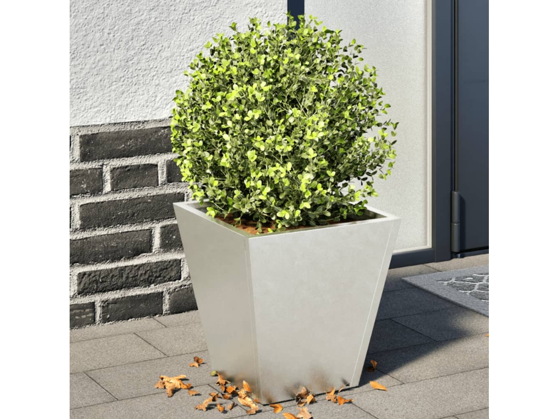 Vidaxl Vaso/floreira De Jardim 2 Pcs 30x30x30 Cm Aço Inoxidável
