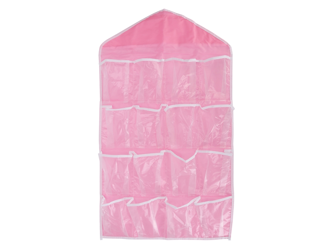 Organizador de Parede para Armário com 16 Bolsinhos Rosa