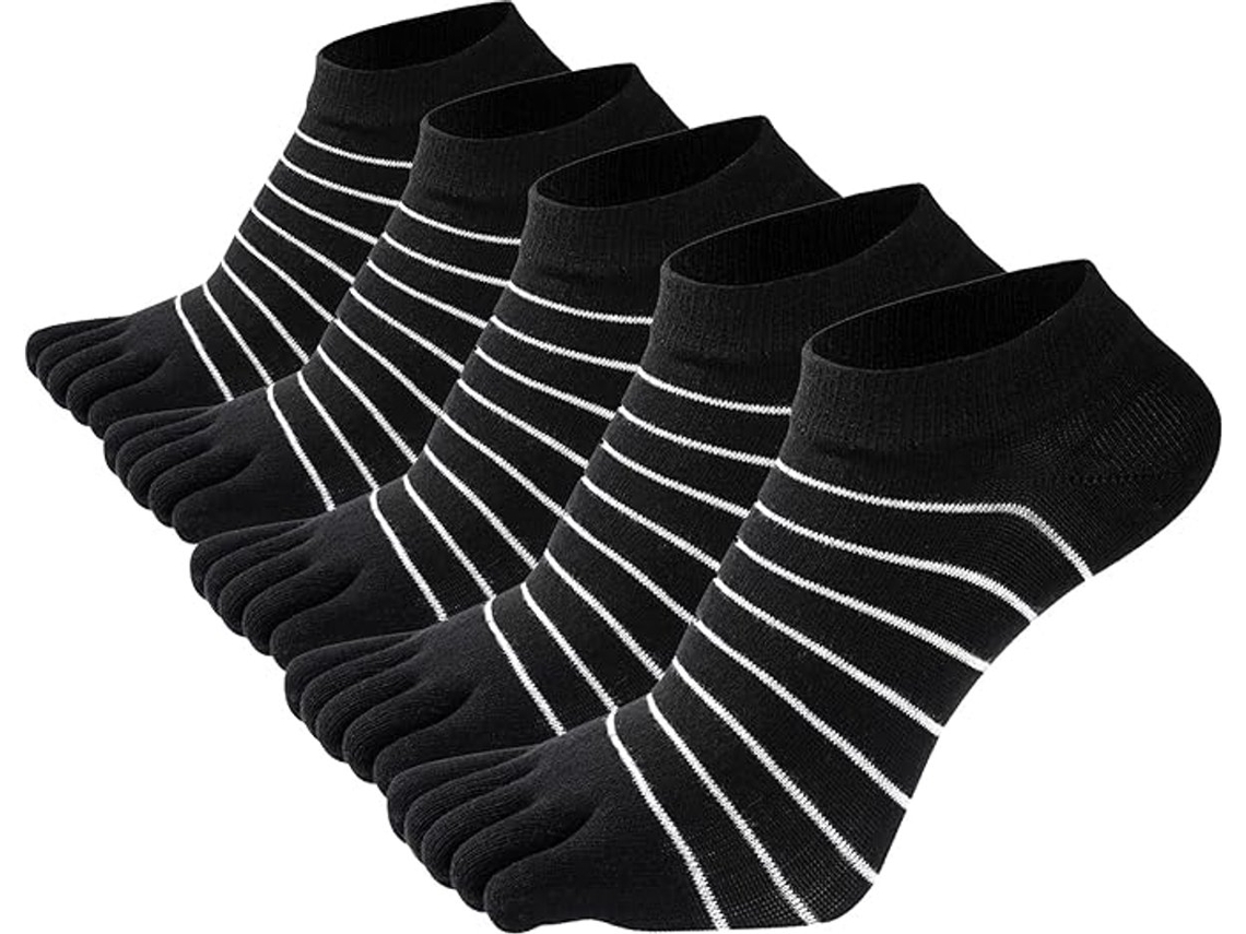 Meias com Dedos Separados 5 Pares Femininas Algodão AQUAFORGE