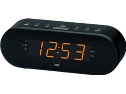 Rádio Despertador CLATRONIC MRC 7008 (Preto - Digital - Alarme Duplo - Função Snooze - Pilhas e Corrente)
