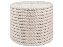 Vidaxl Corda De Juta 10 Mm Branco 100% Juta Tossa