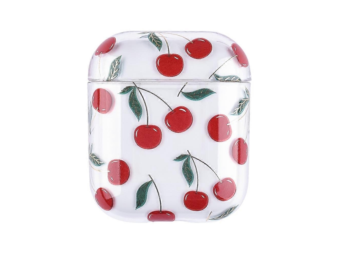 Camada protetora rígida de policarbonato com estampa de frutas em tom bronze para fones de ouvido AirPods 1/2. GIECY