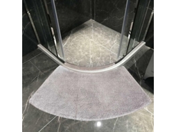 Alfombra De Baño Curvo 2025 Antideslizante Absorbe Rápido Suave Lavable A Máquina Semicurcular