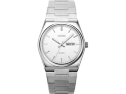 Lurelia Relógio Masculino, Movimento De Quartzo, Data/calendário, 40mm, Aço Inoxidável, Resistente À Água, Prata