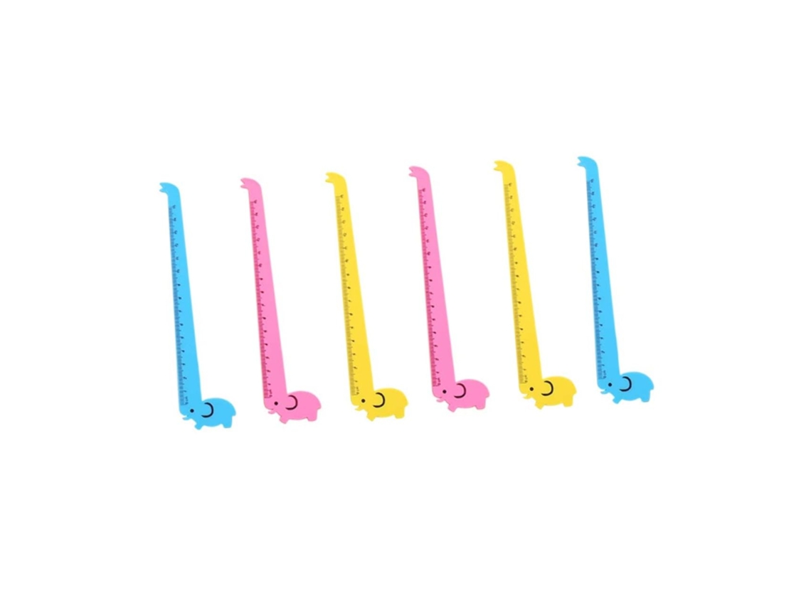 Régua de plástico Tofficu com 10 peças, estampa de girafa, ideal para estudantes, perfeita para salas de aula ou tarefas de casa.